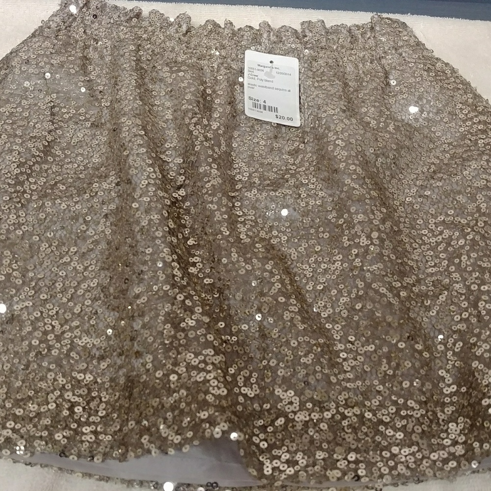 JCrew Skirt with Gold Sequins size 4